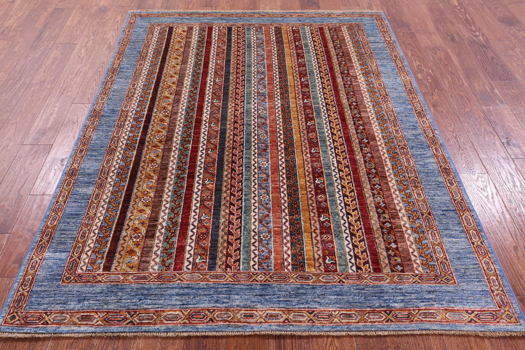 Shall Persian Gabbeh Hand Knotted Wool Rug - 5' 2" X 6' 7" - Golden Nile