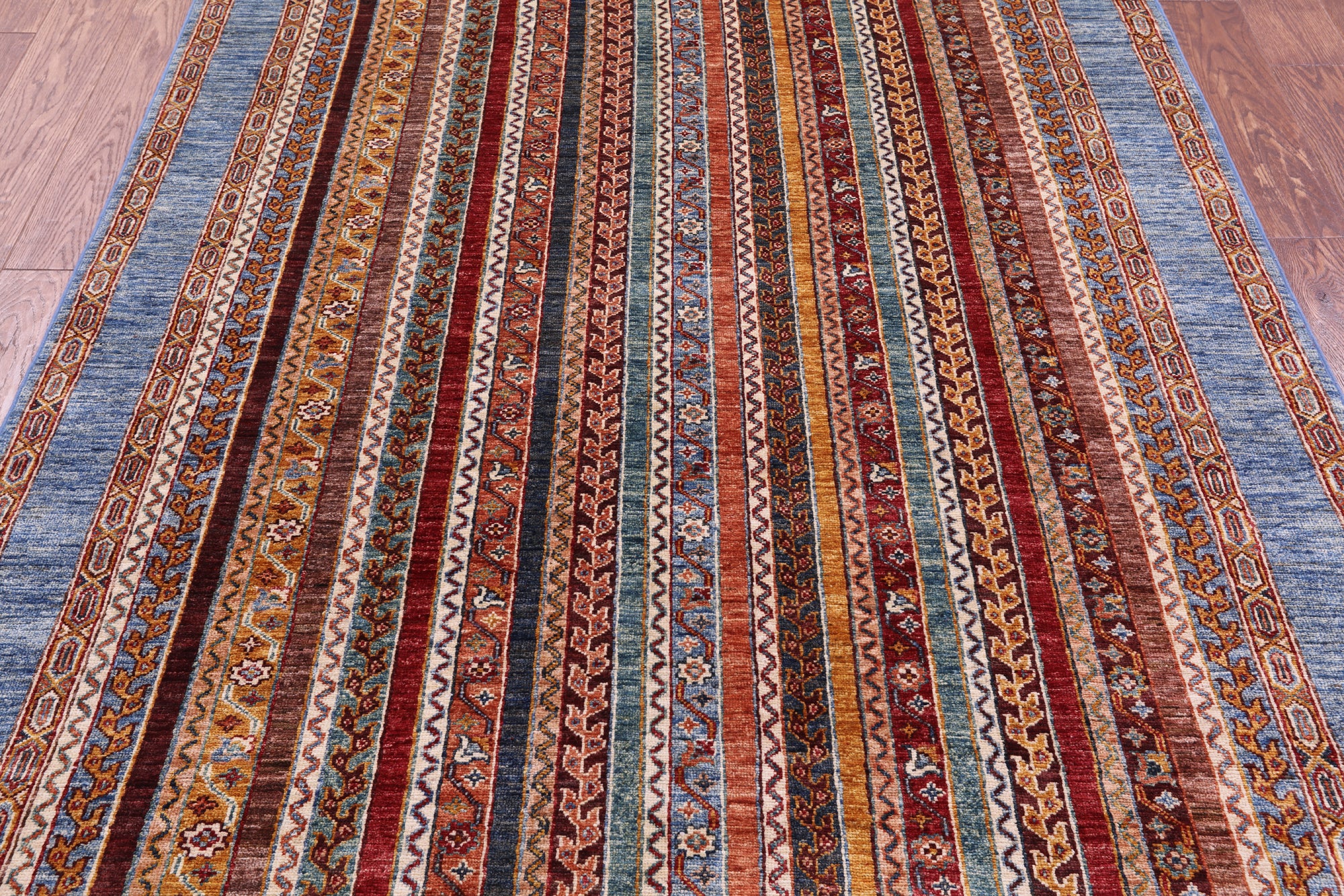 Shall Persian Gabbeh Hand Knotted Wool Rug - 5' 2" X 6' 7" - Golden Nile