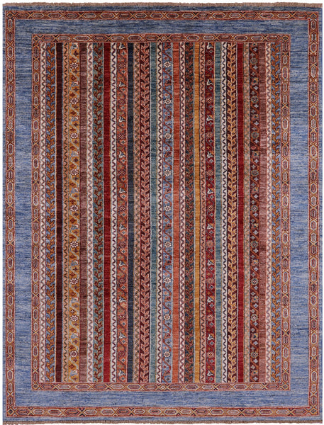 Shall Persian Gabbeh Hand Knotted Wool Rug - 5' 2" X 6' 7" - Golden Nile