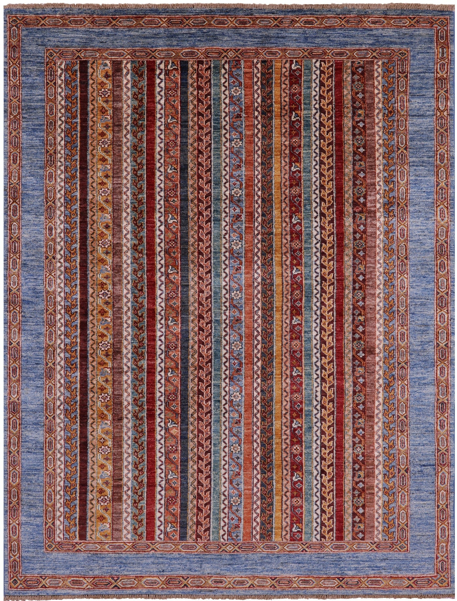 Shall Persian Gabbeh Hand Knotted Wool Rug - 5' 2" X 6' 7" - Golden Nile