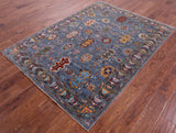 Peshawar Hand Knotted Wool Rug - 5' 0" X 6' 9" - Golden Nile