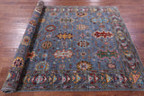 Peshawar Hand Knotted Wool Rug - 5' 0" X 6' 9" - Golden Nile