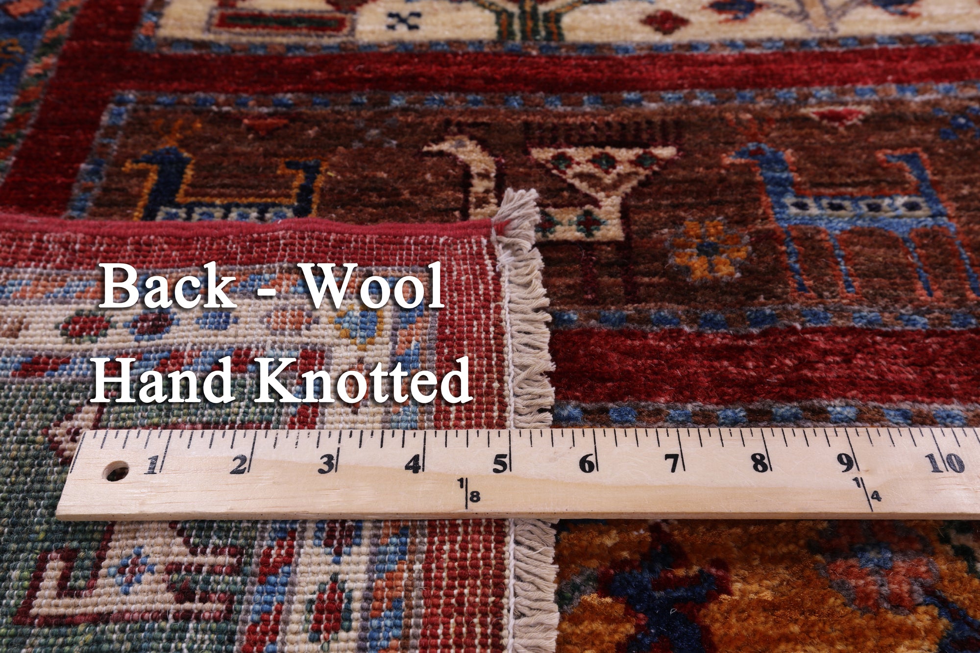 Tribal Persian Gabbeh Hand Knotted Wool Rug - 5' 7" X 8' 5" - Golden Nile