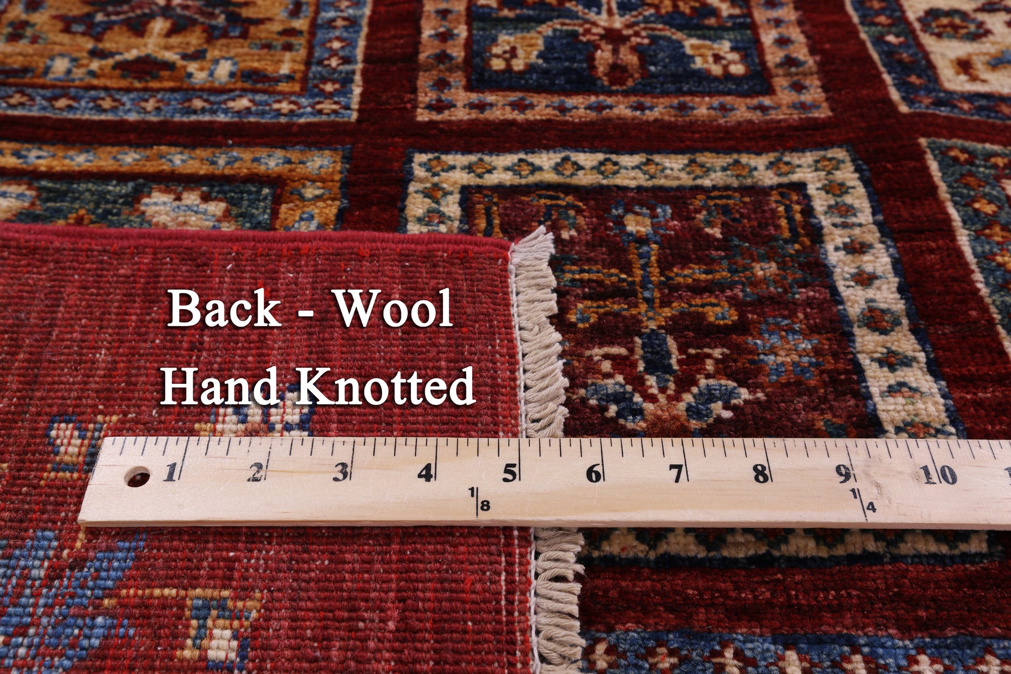 Red Garden Design Persian Hand Knotted Wool Rug - 5' 2" X 6' 2" - Golden Nile