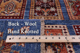 Blue Garden Design Persian Hand Knotted Wool Rug - 5' 0" X 6' 8" - Golden Nile