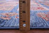 Blue Garden Design Persian Hand Knotted Wool Rug - 5' 0" X 6' 8" - Golden Nile