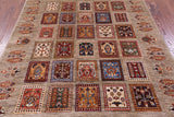 Garden Design Persian Hand Knotted Wool Rug - 5' 2" X 6' 6" - Golden Nile