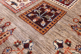 Garden Design Persian Hand Knotted Wool Rug - 5' 2" X 6' 6" - Golden Nile