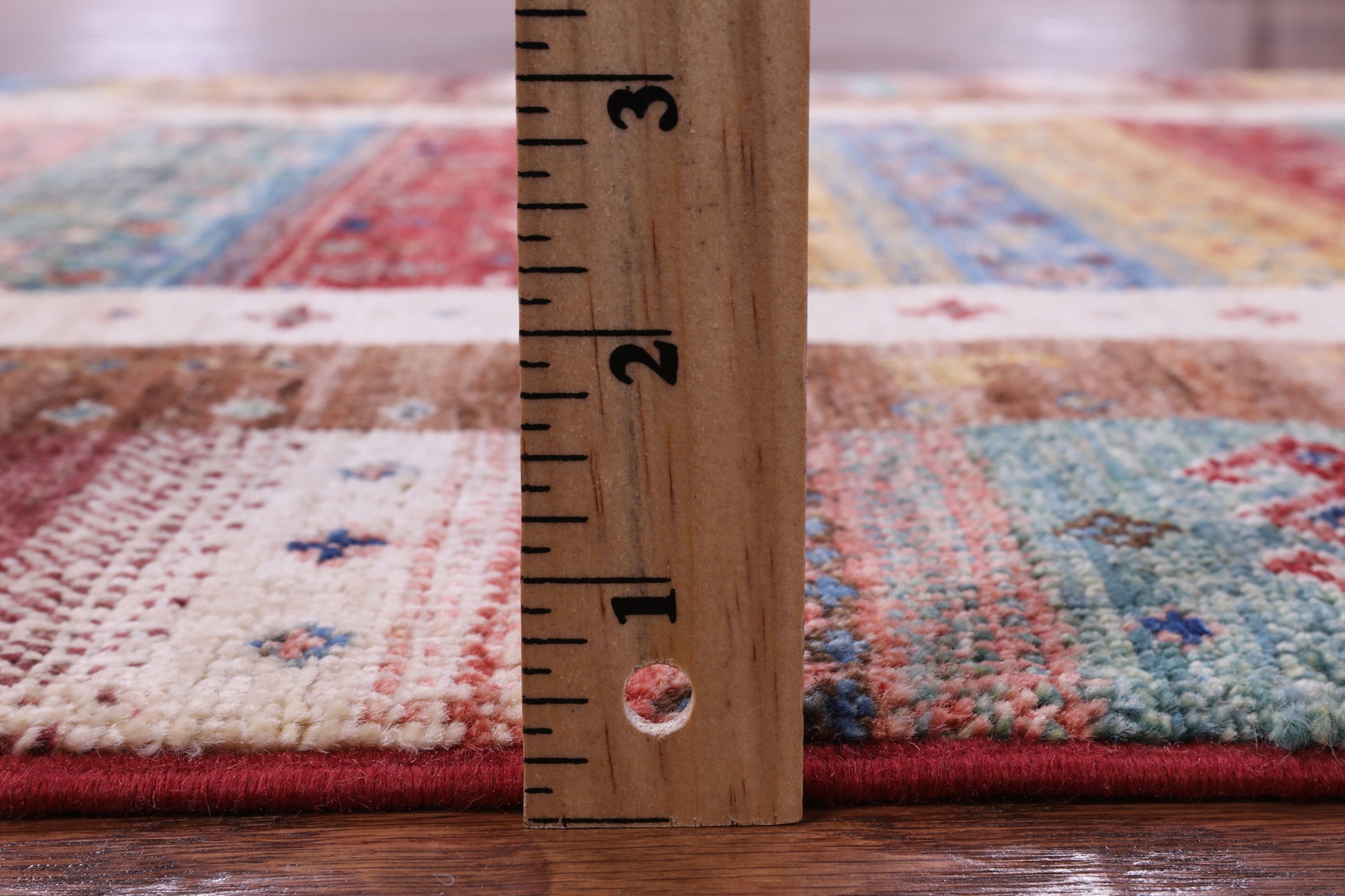Tribal Persian Gabbeh Handmade Wool Rug - 3' 7" X 4' 11" - Golden Nile