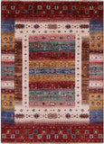 Tribal Persian Gabbeh Handmade Wool Rug - 3' 7" X 4' 11" - Golden Nile