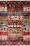 Tribal Persian Gabbeh Hand Knotted Wool Rug - 2' 8" X 4' 0" - Golden Nile