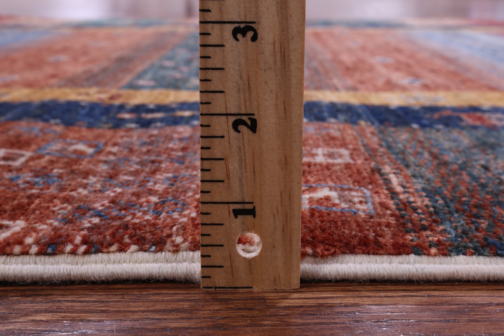 Persian Gabbeh Tribal Hand Knotted Wool Rug - 4' 0" X 5' 10" - Golden Nile