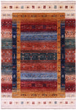 Persian Gabbeh Tribal Hand Knotted Wool Rug - 4' 0" X 5' 10" - Golden Nile