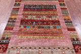 Tribal Persian Gabbeh Hand Knotted Wool Rug - 4' 2" X 6' 1" - Golden Nile