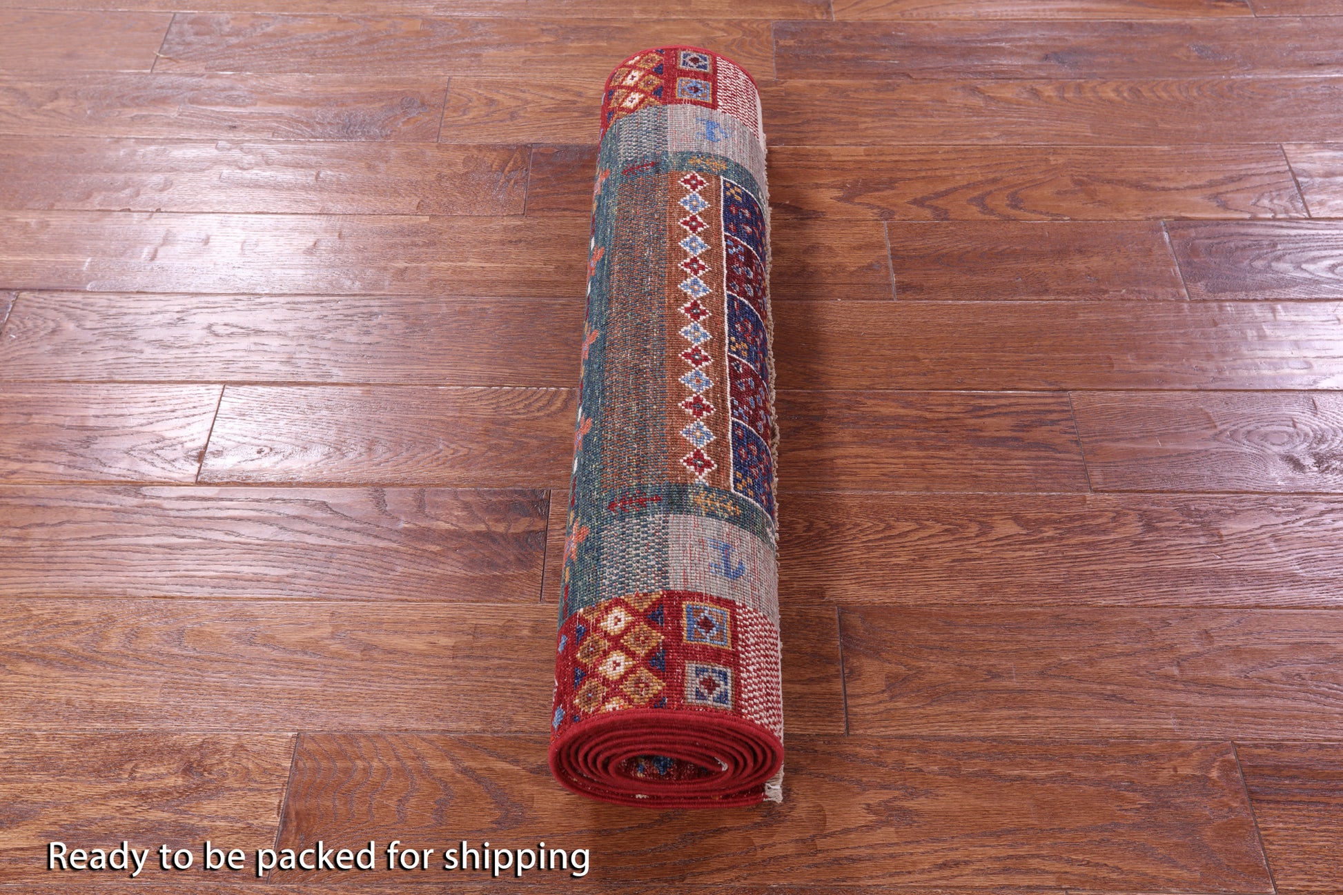 Tribal Persian Gabbeh Hand Knotted Wool Runner Rug - 2' 8" X 8' 5" - Golden Nile