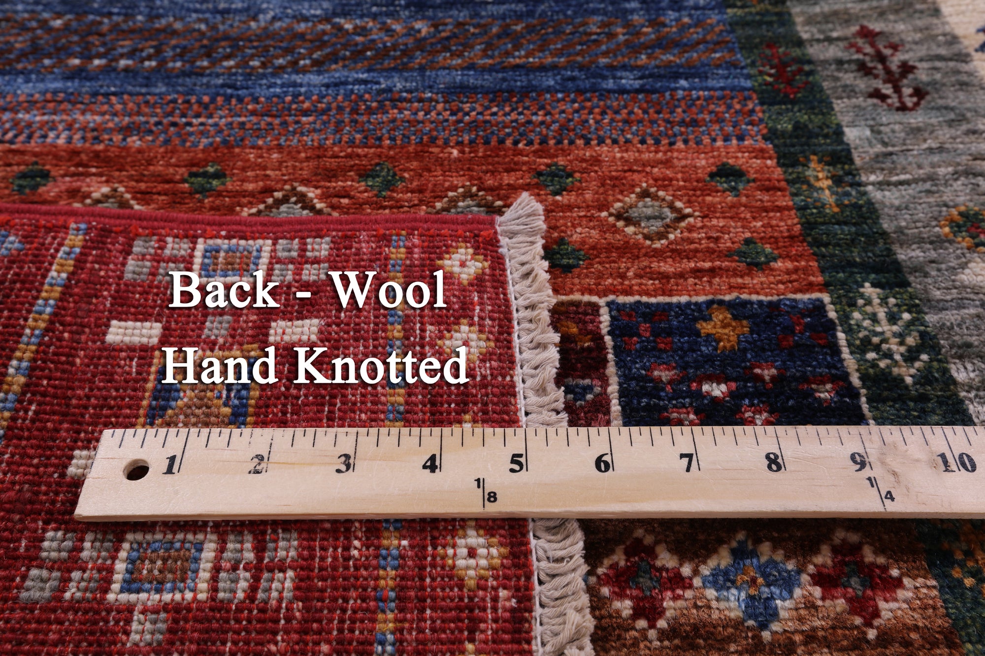 Persian Gabbeh Tribal Hand Knotted Wool Runner Rug - 2' 8" X 8' 5" - Golden Nile