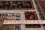 Tribal Persian Gabbeh Hand Knotted Wool Runner Rug - 2' 8" X 10' 2" - Golden Nile