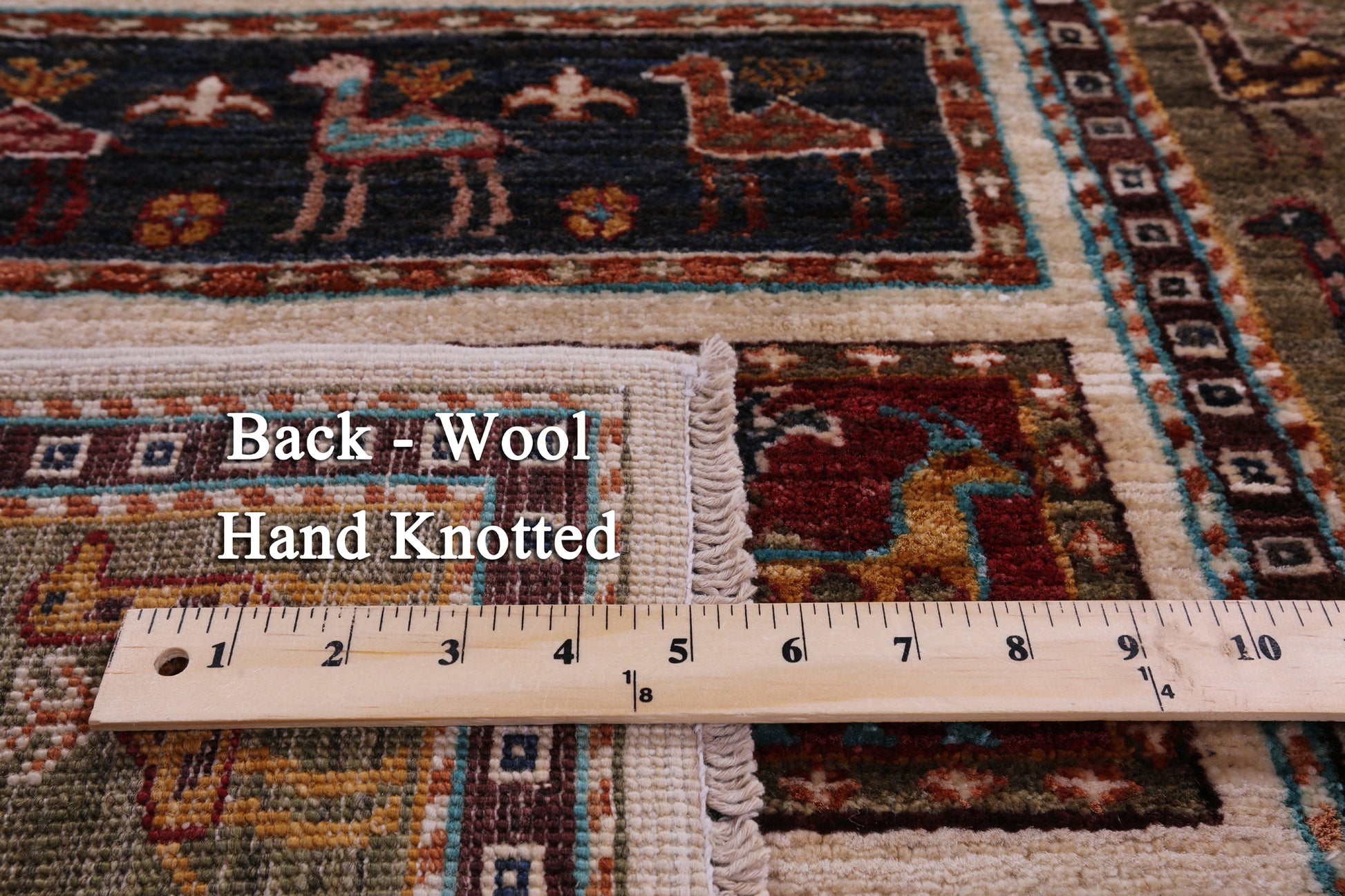 Tribal Persian Gabbeh Hand Knotted Wool Runner Rug - 2' 8" X 10' 2" - Golden Nile