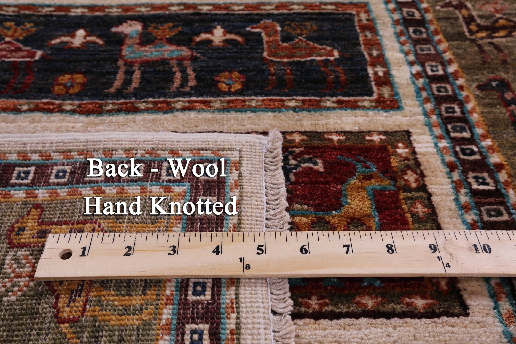 Tribal Persian Gabbeh Hand Knotted Wool Runner Rug - 2' 8" X 10' 2" - Golden Nile