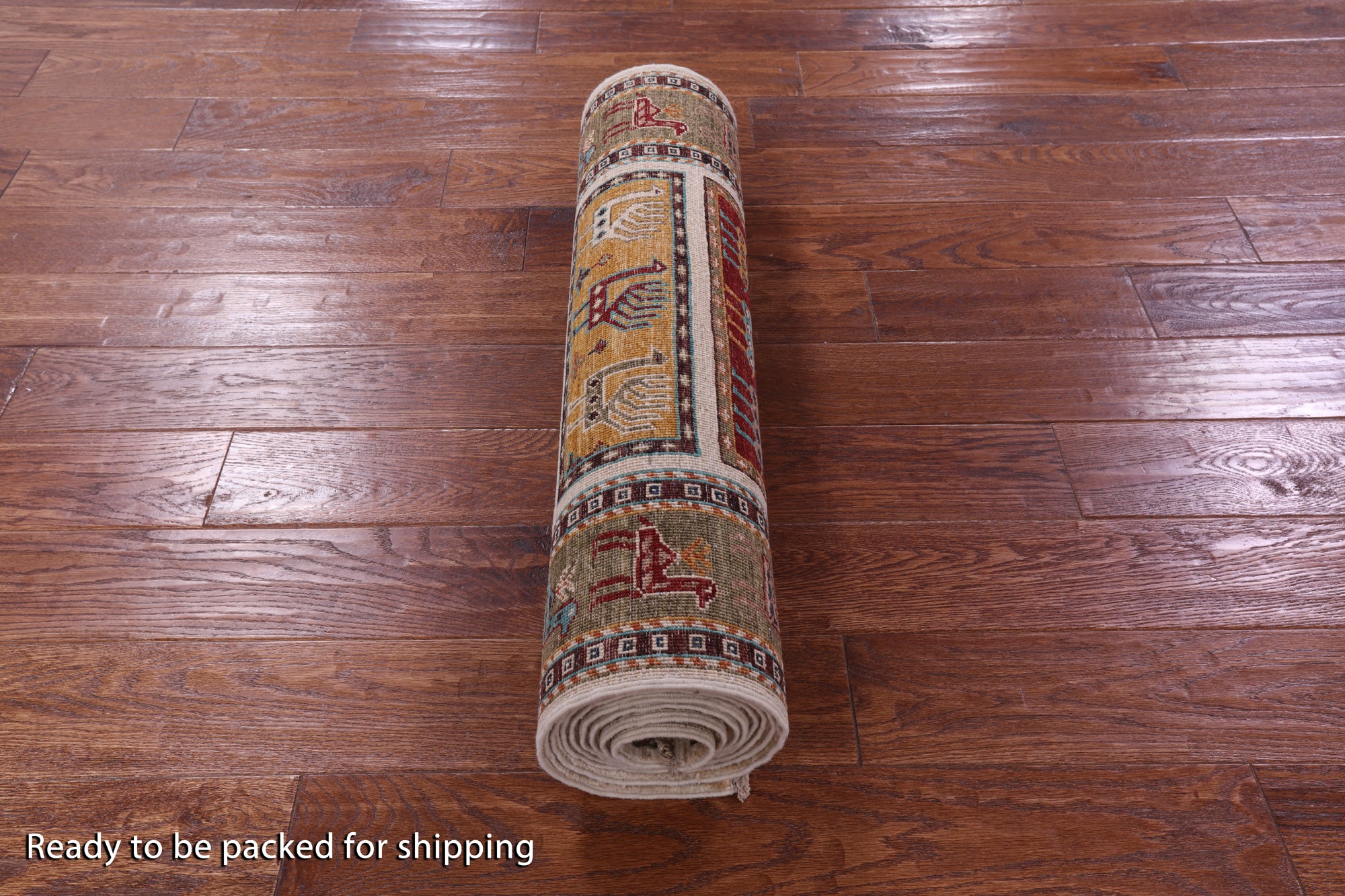 Tribal Persian Gabbeh Hand Knotted Wool Runner Rug - 2' 8" X 10' 2" - Golden Nile