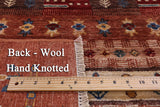 Tribal Persian Gabbeh Hand Knotted Wool Runner Rug - 2' 9" X 9' 7" - Golden Nile