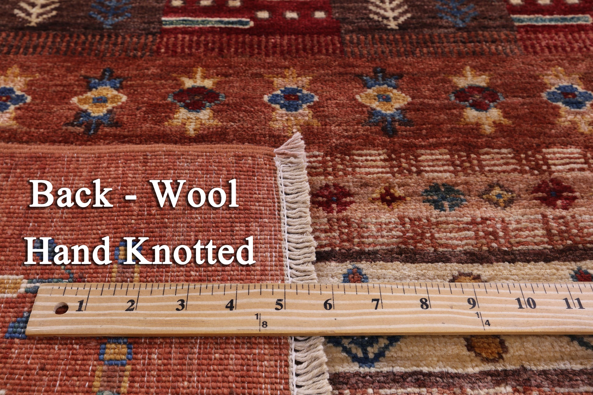 Tribal Persian Gabbeh Hand Knotted Wool Runner Rug - 2' 9" X 9' 7" - Golden Nile