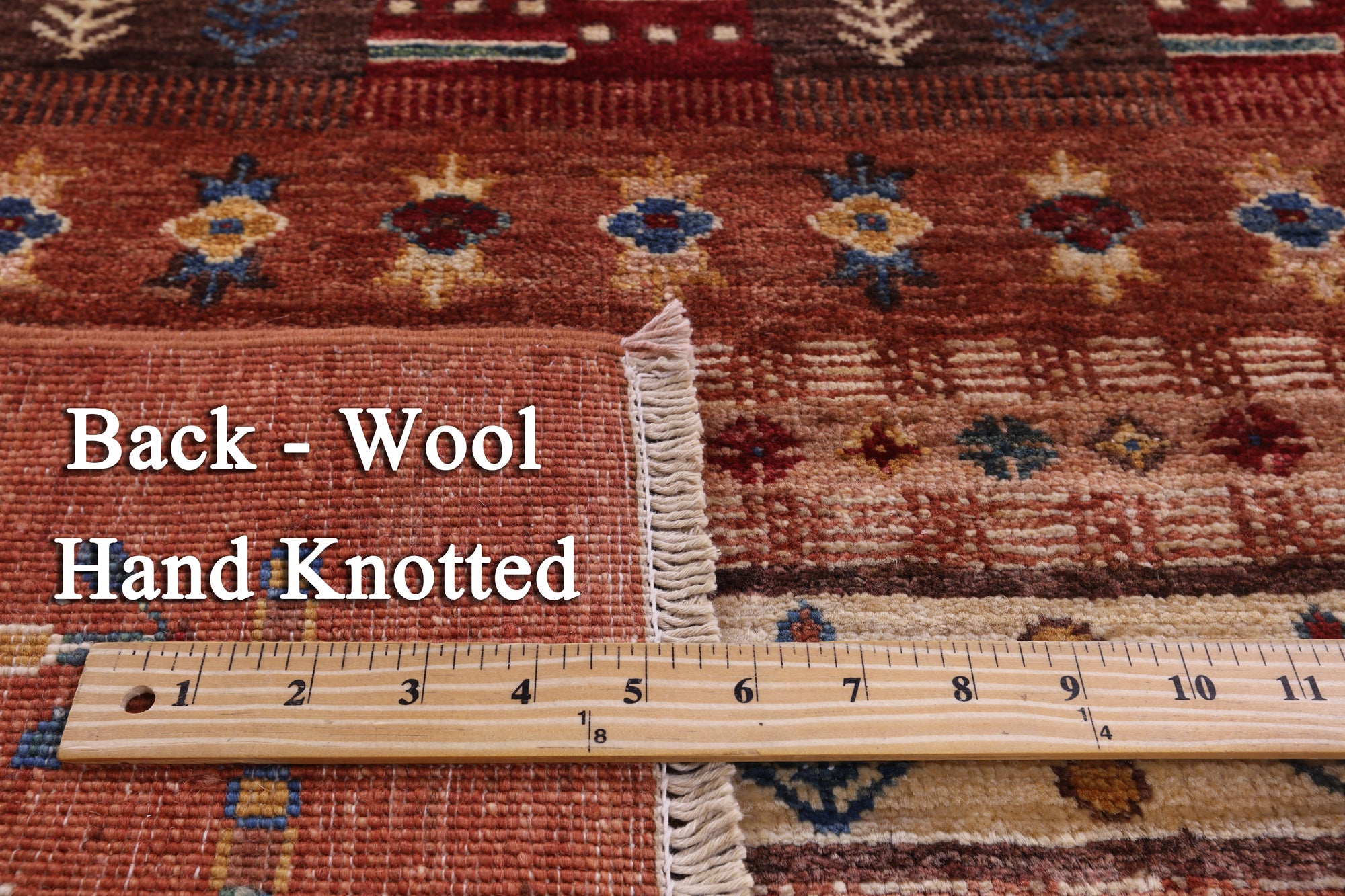 Tribal Persian Gabbeh Hand Knotted Wool Runner Rug - 2' 9" X 9' 7" - Golden Nile