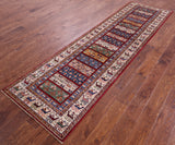 Tribal Persian Gabbeh Hand Knotted Wool Runner Rug - 2' 9" X 9' 9" - Golden Nile