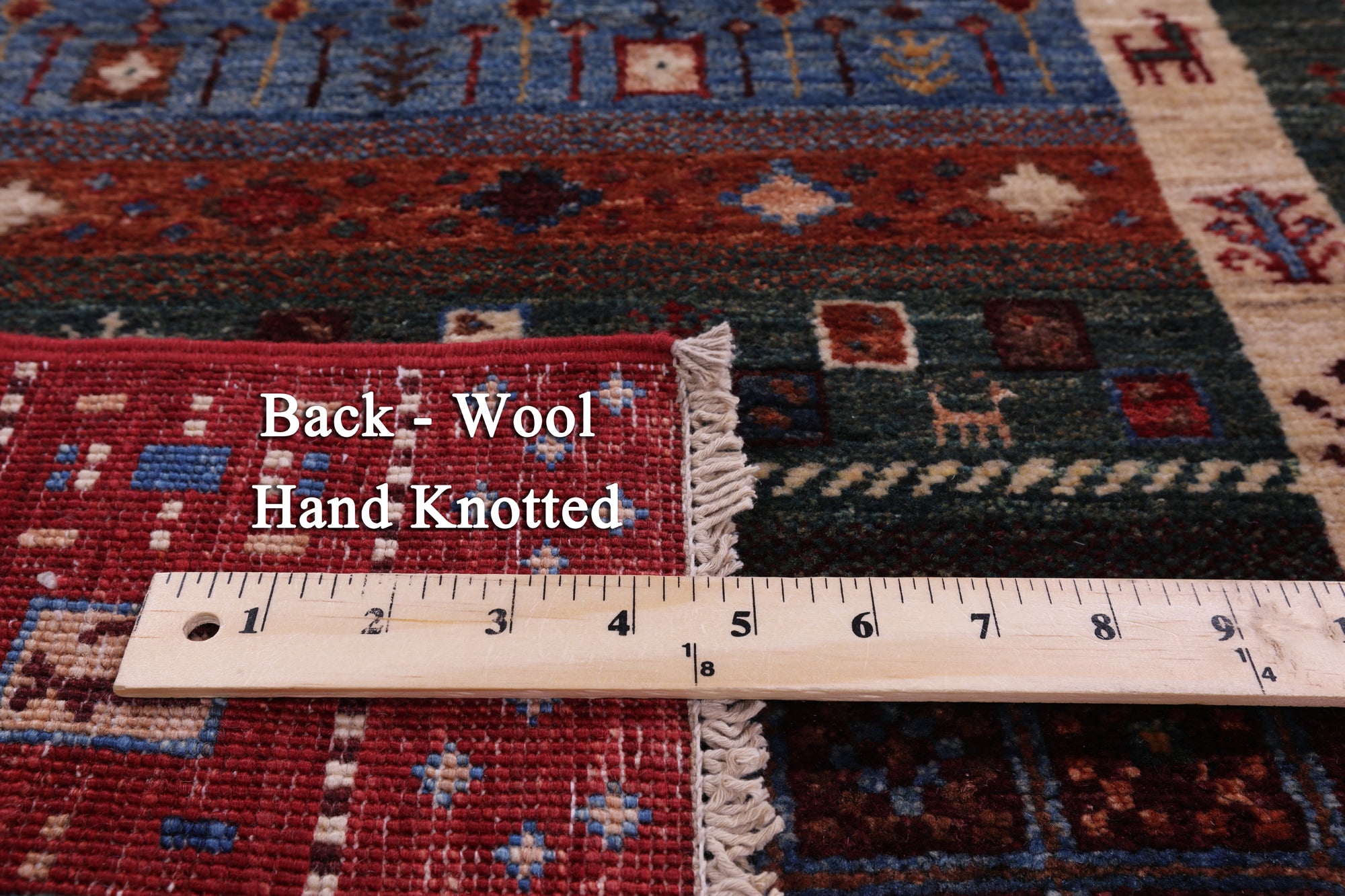 Persian Gabbeh Tribal Hand Knotted Wool Runner Rug - 2' 7" X 9' 9" - Golden Nile