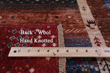 Tribal Persian Gabbeh Hand Knotted Wool Runner Rug - 2' 6" X 6' 7" - Golden Nile