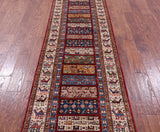 Persian Gabbeh Tribal Hand Knotted Wool Runner Rug - 2' 9" X 9' 10" - Golden Nile