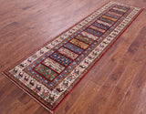Persian Gabbeh Tribal Hand Knotted Wool Runner Rug - 2' 9" X 9' 10" - Golden Nile