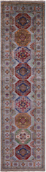 Turkmen Ersari Hand Knotted Wool Runner Rug - 2' 9" X 10' 2" - Golden Nile