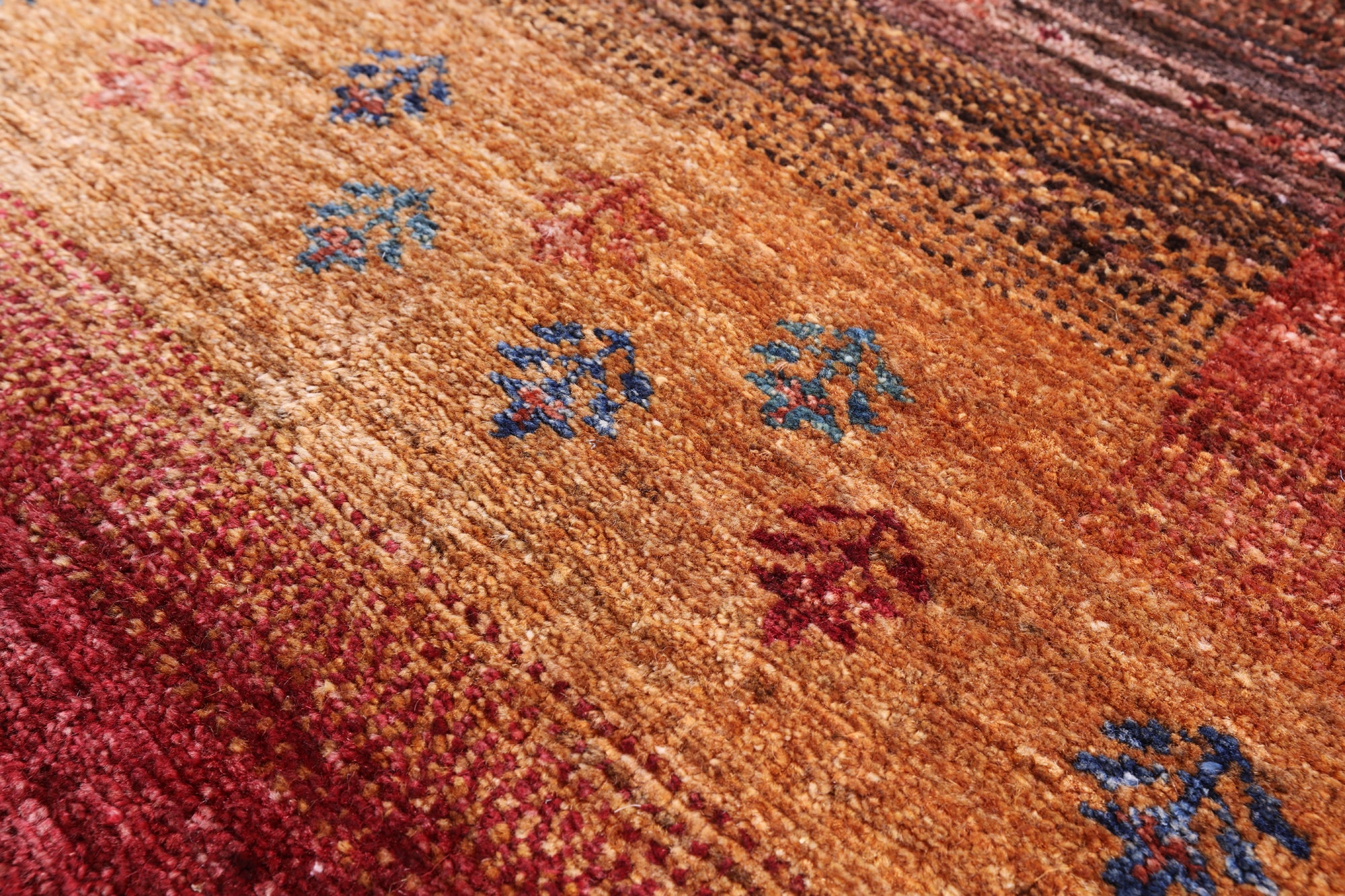 Tribal Persian Gabbeh Hand Knotted Wool Runner Rug - 2' 9" X 10' 2" - Golden Nile