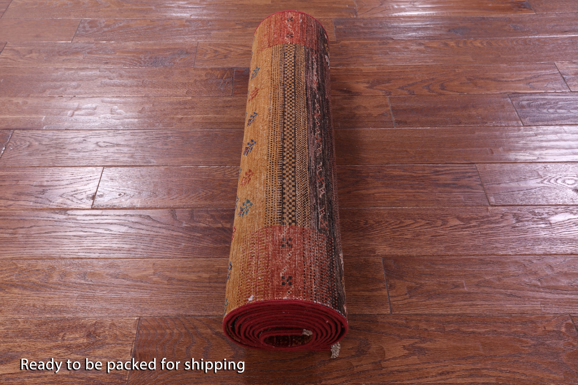 Tribal Persian Gabbeh Hand Knotted Wool Runner Rug - 2' 9" X 10' 2" - Golden Nile
