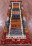 Tribal Persian Gabbeh Hand Knotted Wool Runner Rug - 2' 8" X 9' 5" - Golden Nile