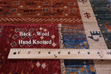 Tribal Persian Gabbeh Hand Knotted Wool Runner Rug - 2' 8" X 9' 5" - Golden Nile