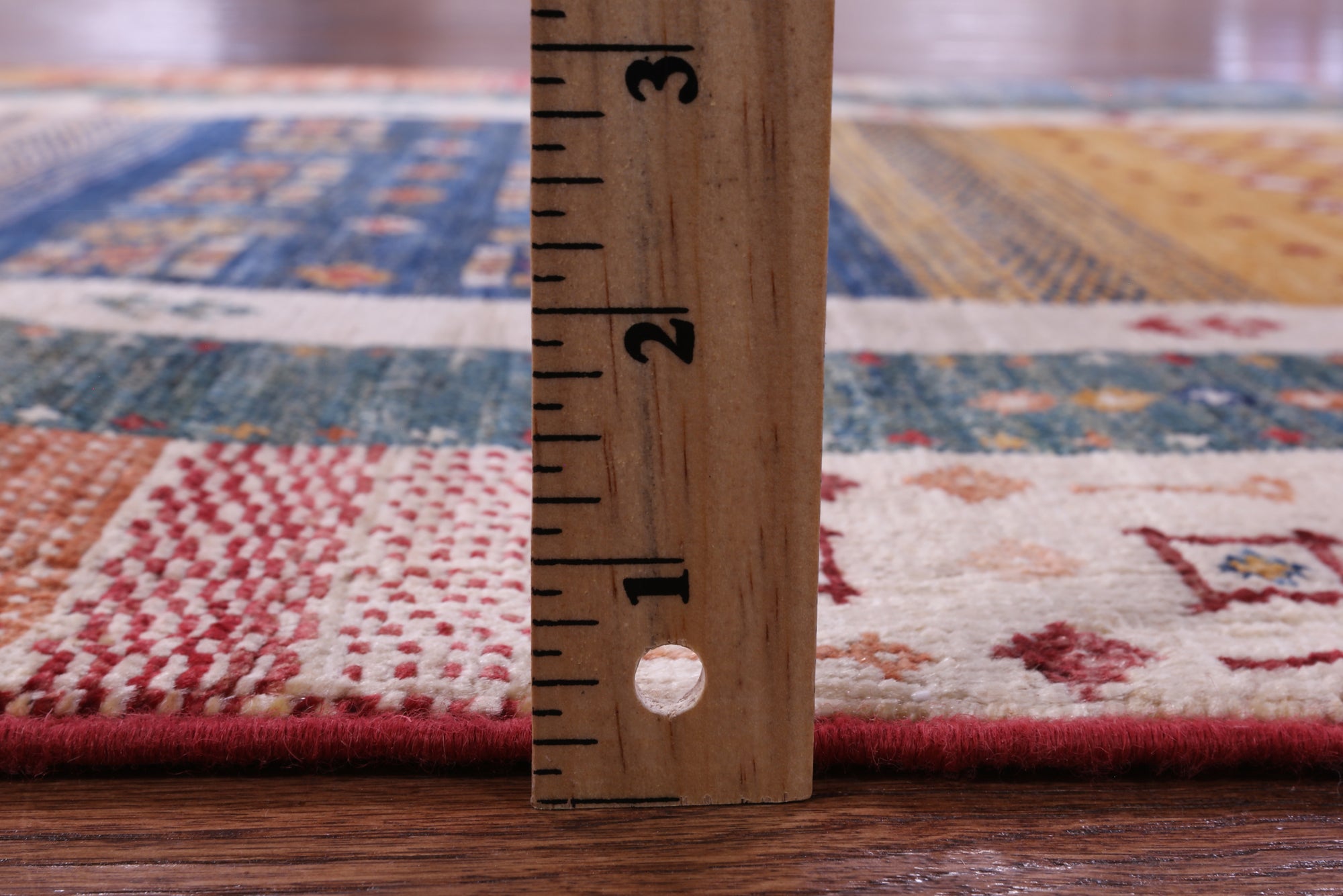 Tribal Persian Gabbeh Hand Knotted Wool Runner Rug - 2' 8" X 9' 5" - Golden Nile