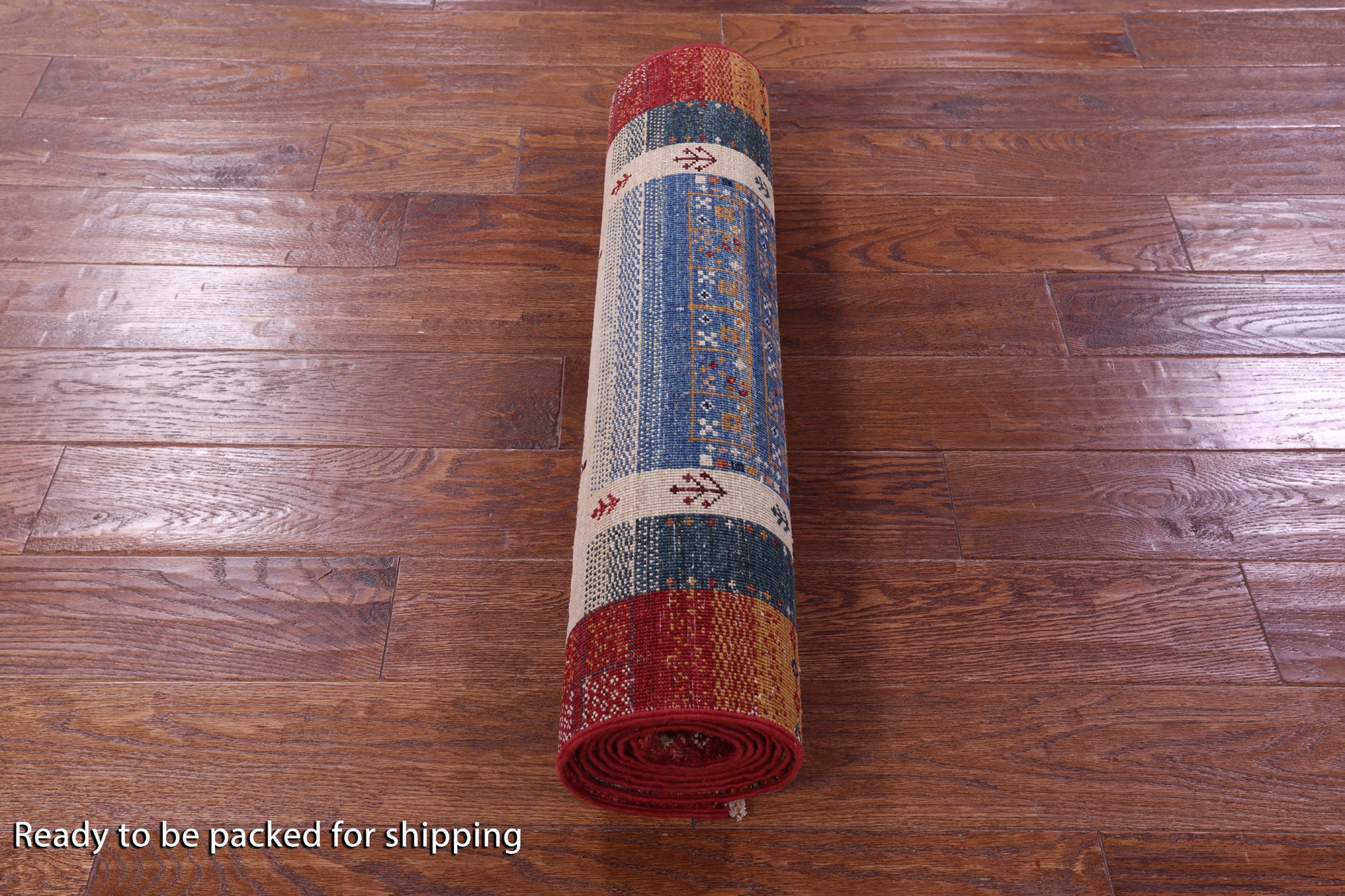 Tribal Persian Gabbeh Hand Knotted Wool Runner Rug - 2' 8" X 9' 5" - Golden Nile