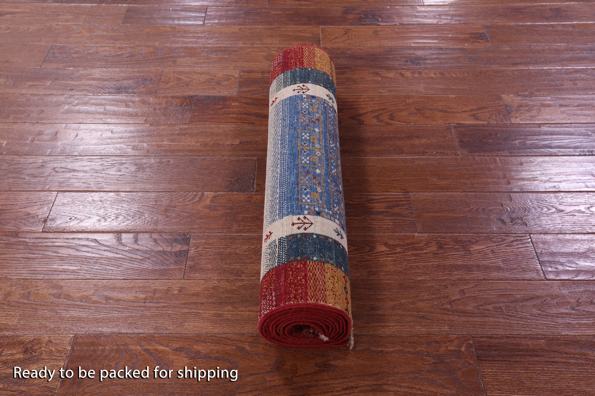 Persian Gabbeh Tribal Handmade Wool Runner Rug - 2' 8" X 9' 5" - Golden Nile