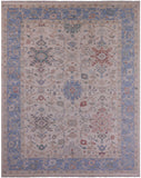 Ivory Turkish Oushak Hand Knotted Wool Rug - 10' 0" X 12' 8" - Golden Nile