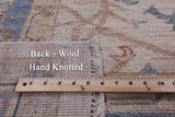 Ivory Turkish Oushak Hand Knotted Wool Rug - 10' 0" X 12' 8" - Golden Nile
