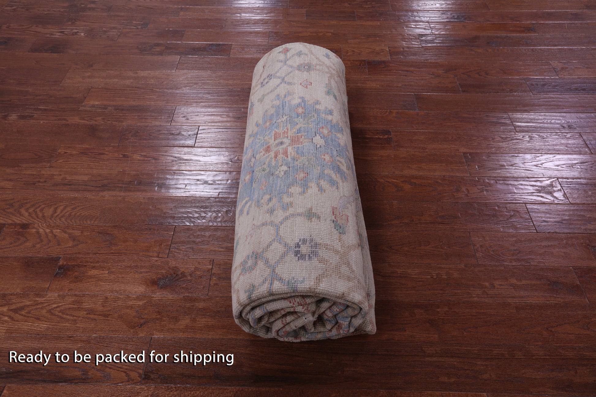 Ivory Turkish Oushak Hand Knotted Wool Rug - 10' 0" X 12' 8" - Golden Nile