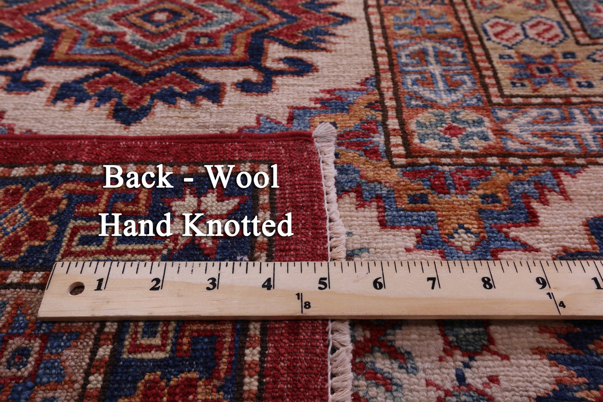 Red Super Kazak Hand Knotted Wool Rug - 13' 2" X 19' 7" - Golden Nile