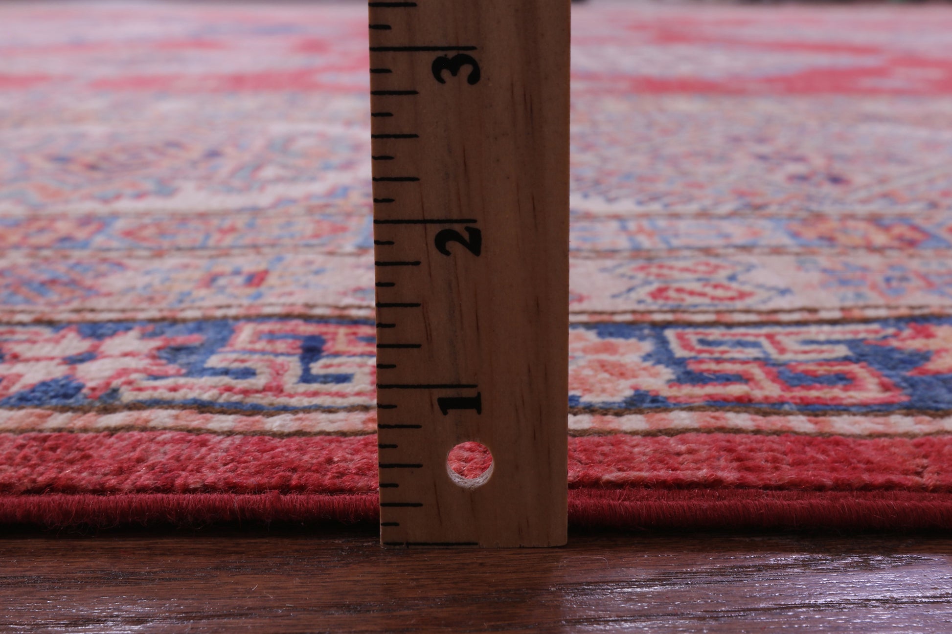 Red Super Kazak Hand Knotted Wool Rug - 13' 2" X 19' 7" - Golden Nile