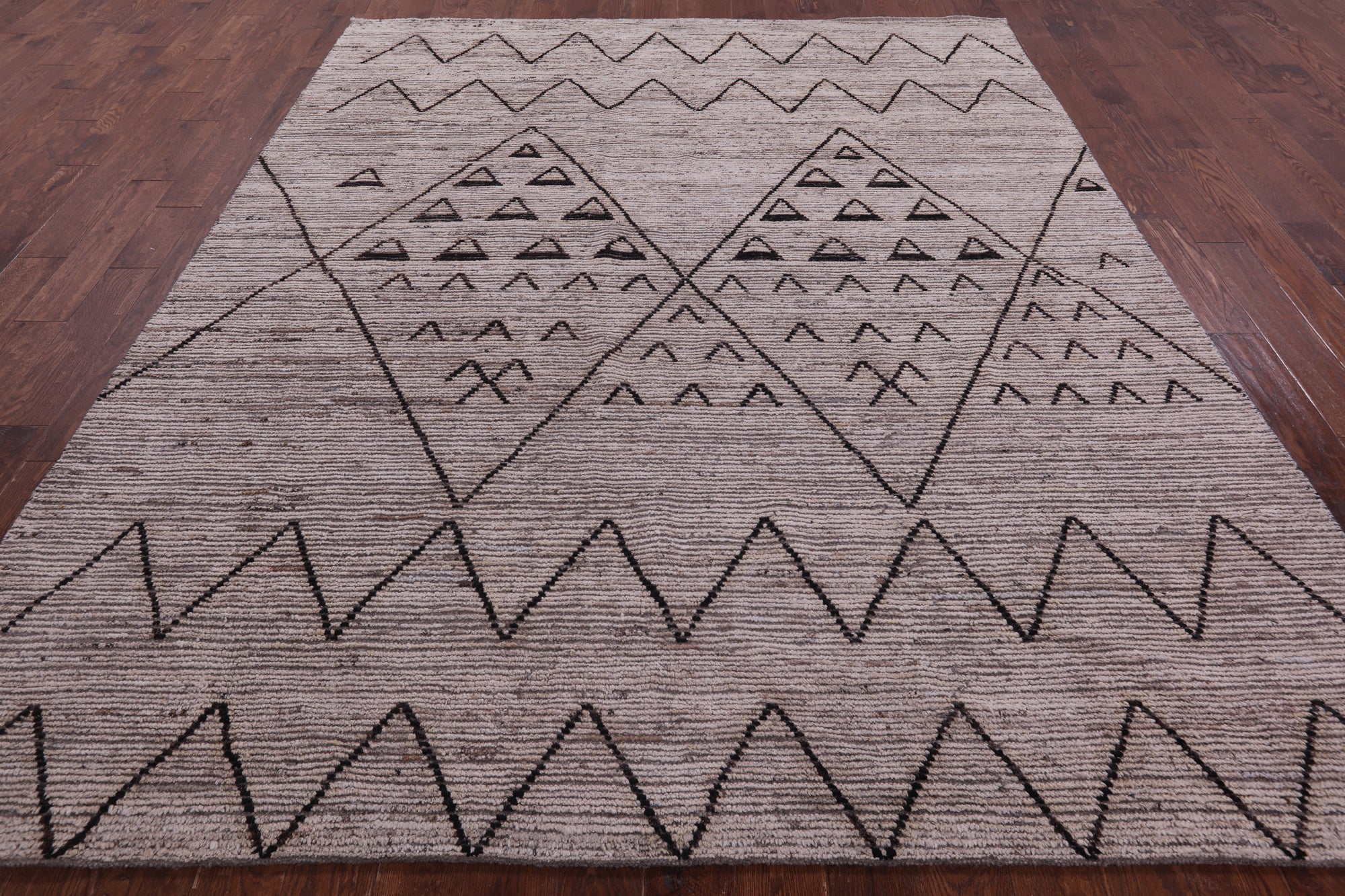 Tribal Moroccan Hand Knotted Wool Rug - 8' 2" X 9' 8" - Golden Nile
