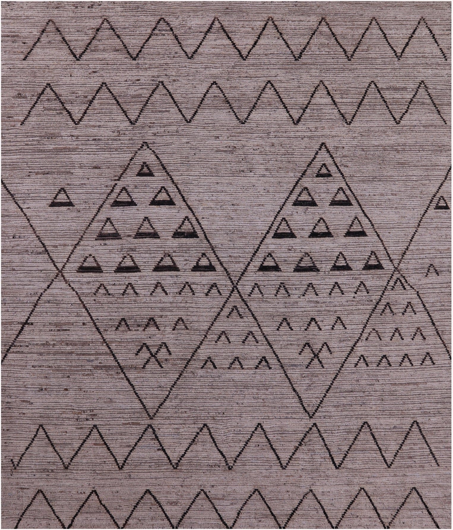 Tribal Moroccan Hand Knotted Wool Rug - 8' 2" X 9' 8" - Golden Nile