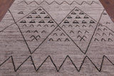 Tribal Moroccan Hand Knotted Wool Rug - 8' 2" X 9' 8" - Golden Nile