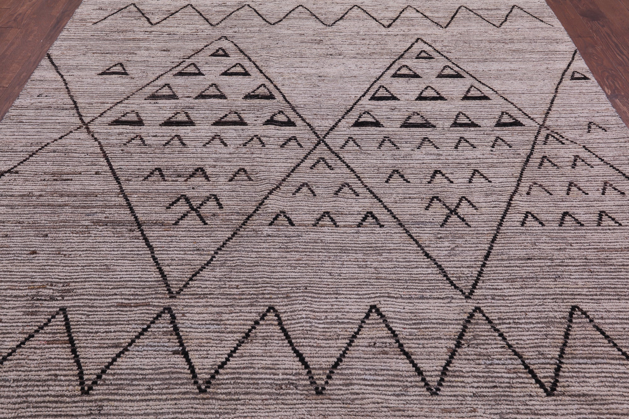 Tribal Moroccan Hand Knotted Wool Rug - 8' 2" X 9' 8" - Golden Nile