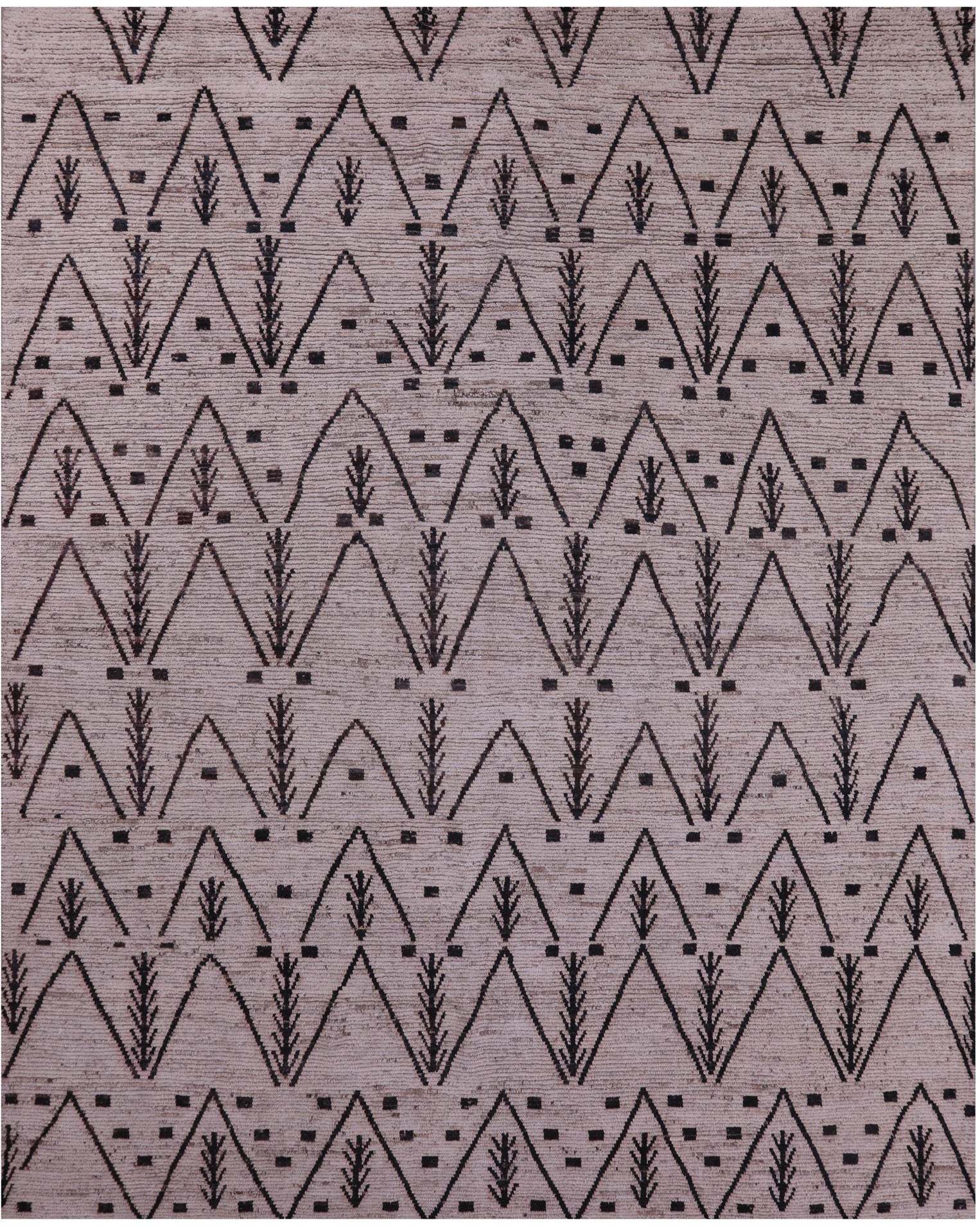 Tribal Moroccan Hand Knotted Wool On Wool Rug - 10' 4" X 13' 0" - Golden Nile